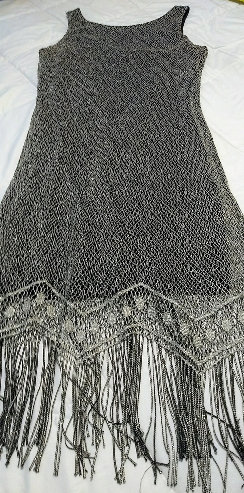 Harlow vintage flapper style fringed dress RARE!